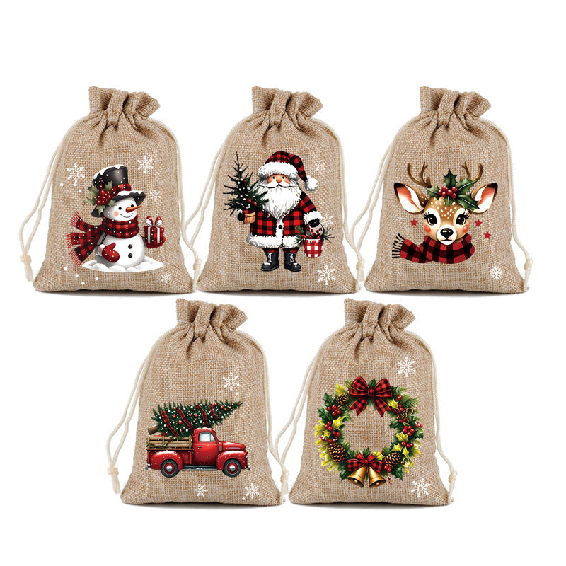 🎄 Holiday Favorites - Buy 3 Pay 2🎁Christmas Drawstring Gift Bags – Reusable Holiday Gift Wrapping Bags for Presents