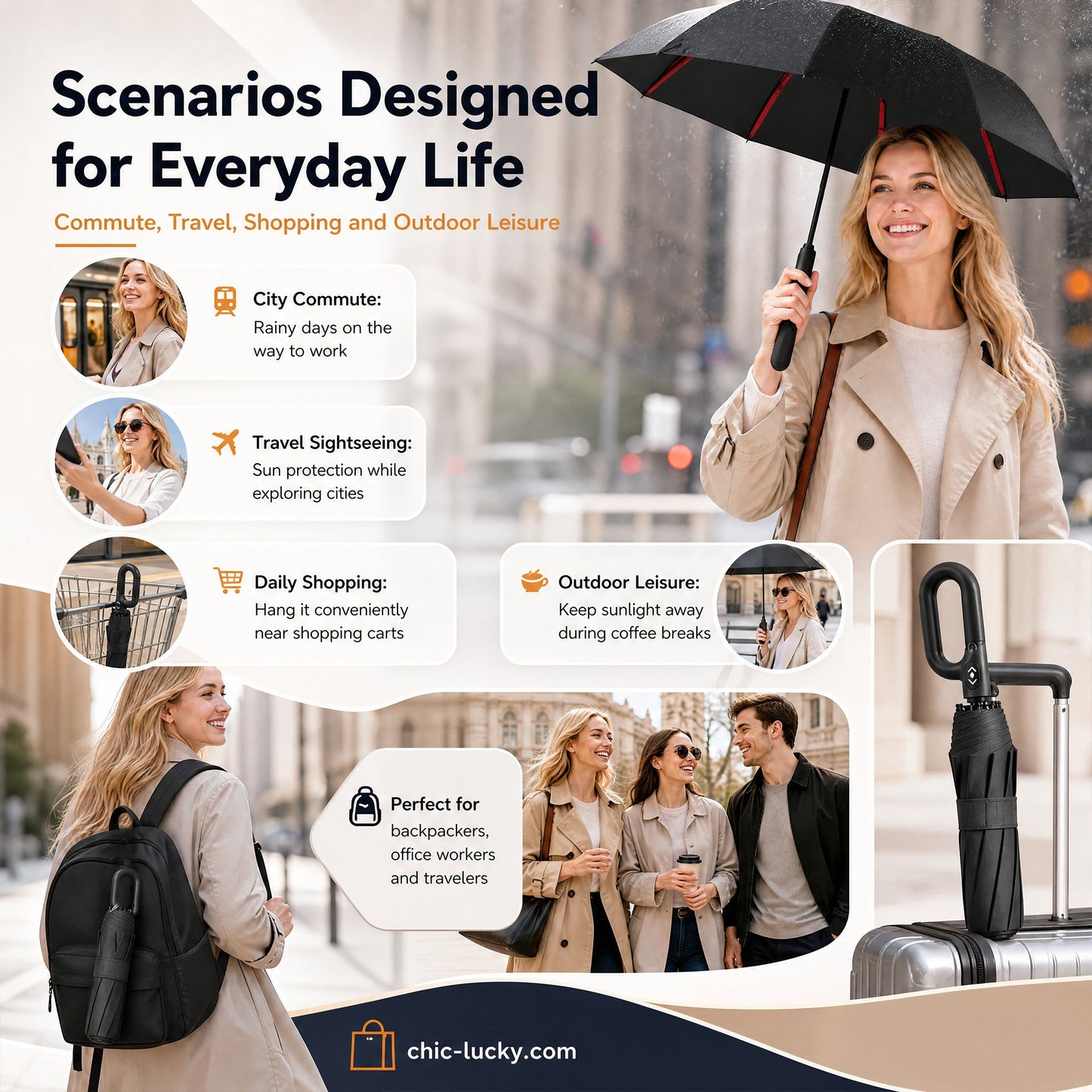 ⏳LAST DAY SALE ONLY ￡11.99!!🔥Foldable Auto-Open Umbrella – Stormproof, UV-Blocking Compact Umbrella for British Weather