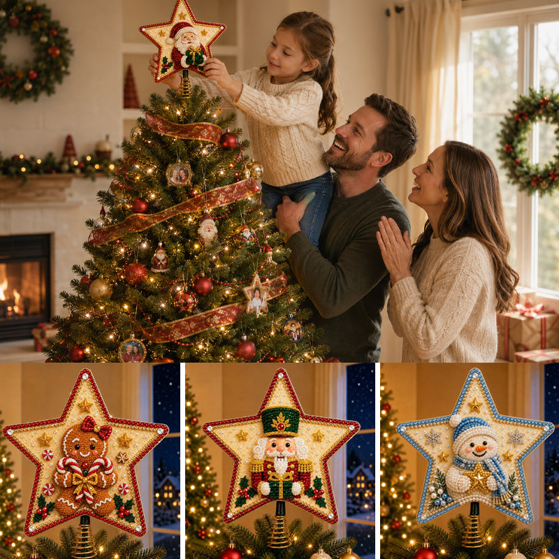 🎄 Holiday Favorites - Buy 2 Get 1 Free🎁DIY Christmas Tree Topper – Festive Holiday Tree Decoration Craft Kit
