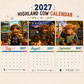 🔥2027 Funny Highland Cow Wall Calendar | A4 Hanging Calendar |
