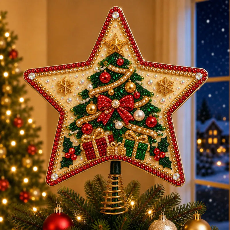 🎄 Holiday Favorites - Buy 2 Get 1 Free🎁DIY Christmas Tree Topper – Festive Holiday Tree Decoration Craft Kit