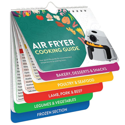 🔥Air Fryer Cheat Sheet Magnets Cooking Guide Booklet