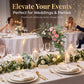 🎄BUY 2 GET 1 FREE✨Gold Floral Hoop Centrepiece with Wooden Stand & LED Lights