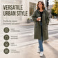 🍂 Women’s Hooded Long Sweatshirt – 🧥 Relaxed Fit Pullover Top for Autumn & Winter