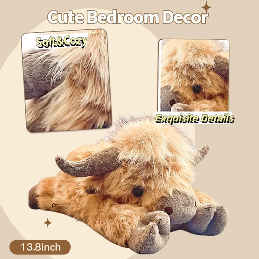 🔥Hot Sale 49% Off🎁Cute Cartoon Highland Cow Cuddly Toy