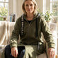 🍂 Women’s Hooded Long Sweatshirt – 🧥 Relaxed Fit Pullover Top for Autumn & Winter