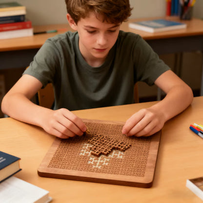 🎁Christmas Hot Sale 50% OFF🧩Fractal Tray Puzzles Wooden Brain-Stimulating Stress-Relieving Family Fun