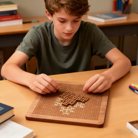 🎁Christmas Hot Sale 50% OFF🧩Fractal Tray Puzzles Wooden Brain-Stimulating Stress-Relieving Family Fun