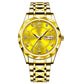 Two-Tone Stainless Steel Quartz Watch – Waterproof Luminous Wristwatch