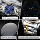 Two-Tone Stainless Steel Quartz Watch – Waterproof Luminous Wristwatch