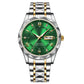 Two-Tone Stainless Steel Quartz Watch – Waterproof Luminous Wristwatch