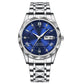 Two-Tone Stainless Steel Quartz Watch – Waterproof Luminous Wristwatch