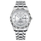 Two-Tone Stainless Steel Quartz Watch – Waterproof Luminous Wristwatch