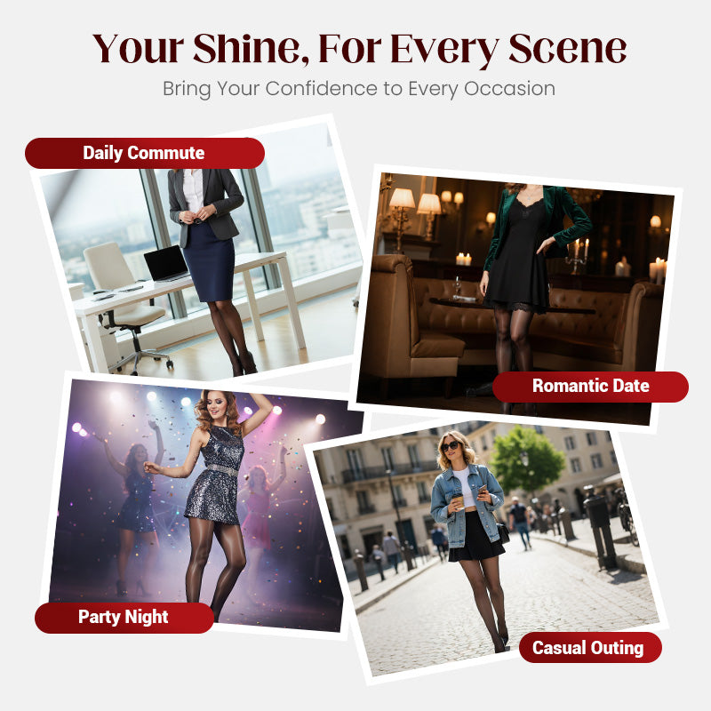🏆 BUY 1 GET 1 FREE! 🔥 Women’s Sheer Tights – High-Waisted Transparent Shiny Pantyhose for Party & Daily Wear