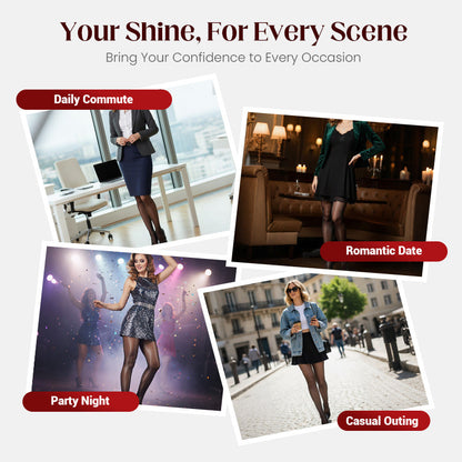 🏆 BUY 1 GET 1 FREE! 🔥 Women’s Sheer Tights – High-Waisted Transparent Shiny Pantyhose for Party & Daily Wear