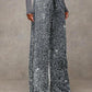 💖LAST DAY SALE 70% OFF🥰Women's Sequin Sparkle Wide Leg Pants with Elastic Waistband
