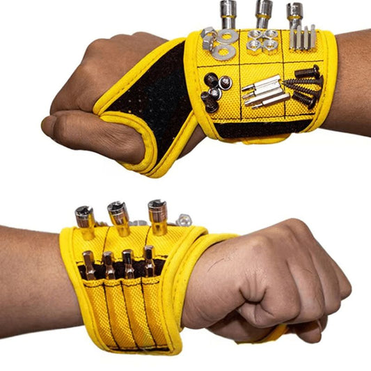 🏆 Last Day Deal £9.99 🔥Magnetic Wristband Glove For Tools Screws And Nails