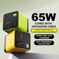 🔌50% OFF NOW! 65W Fast Charging Phone Charger Block with Retractable 80cm Type‑C Cable‑3‑Port Multi‑Device Wall Charger, Safe Quick Charge for Phones, Tablets & Laptops