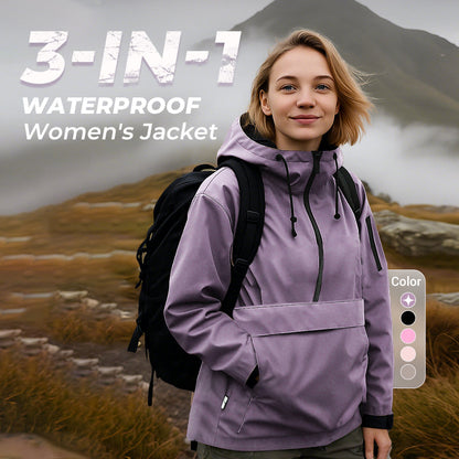 💜LAST DAY SALE 55% OFF💦3-in-1 Waterproof Women's Jacket – Rain, Wind & Cold, All Covered