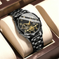 ⚡ Quick Sale 🎯Men’s Waterproof Roman Skeleton Automatic Mechanical Watch – Luxury Self-Winding Wristwatch