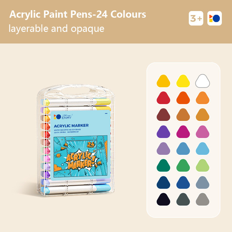 🔥Foam texture painting brush set🎁Acrylic Paint Pens&Water brush pen
