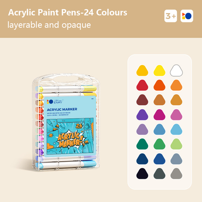 🔥Foam texture painting brush set🎁Acrylic Paint Pens&Water brush pen