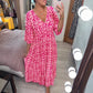 🔥Summer Hot Sale 60% OFF🌸Bohemian Casual Print V-neck Long Dress