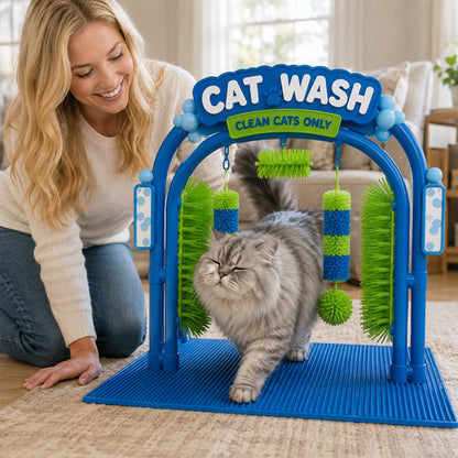 🌐 Online Exclusive 💎Cat Grooming Station – Self-Use Cat Wash & Loose Fur Removal Tool