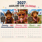 🔥2027 Funny Highland Cow Wall Calendar | A4 Hanging Calendar |