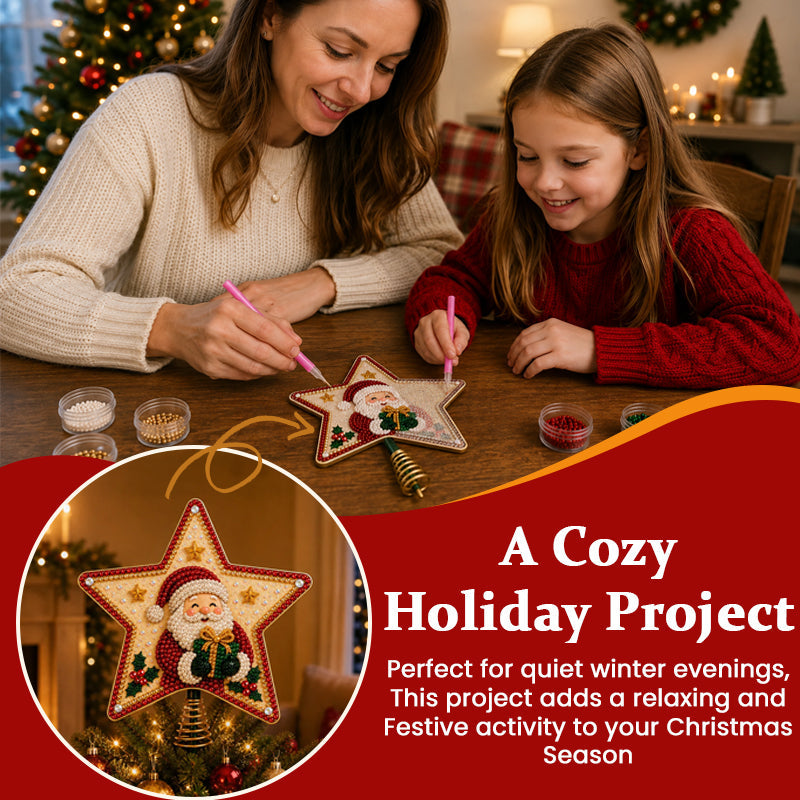 🎄 Holiday Favorites - Buy 2 Get 1 Free🎁DIY Christmas Tree Topper – Festive Holiday Tree Decoration Craft Kit