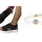 🎉 Final Chance £14.99 💰Women's Breathable Knit Platform Sandals ✨