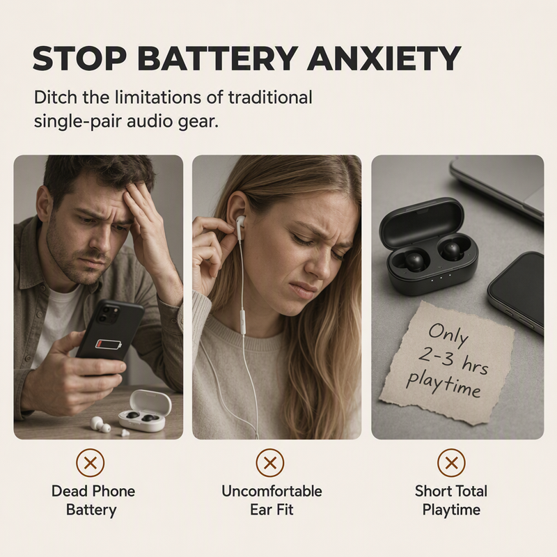 🎀 Gift-Worthy Favorites 💝🎧2-in-1 Wireless Earbuds – Open-Ear Sports & Mini Sleep Bluetooth Headphones