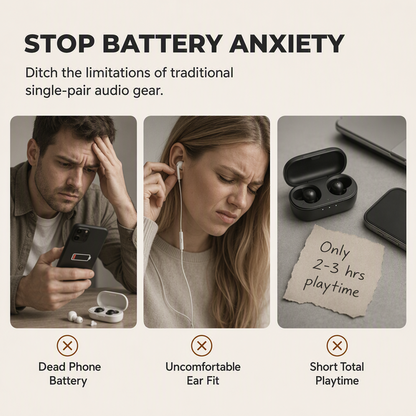 🎀 Gift-Worthy Favorites 💝🎧2-in-1 Wireless Earbuds – Open-Ear Sports & Mini Sleep Bluetooth Headphones