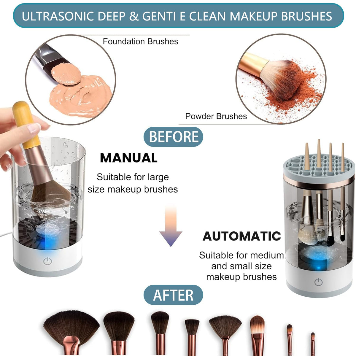 🔥Black Friday Sale 50% OFF🔥Automatic Makeup Brush Cleaner Machine
