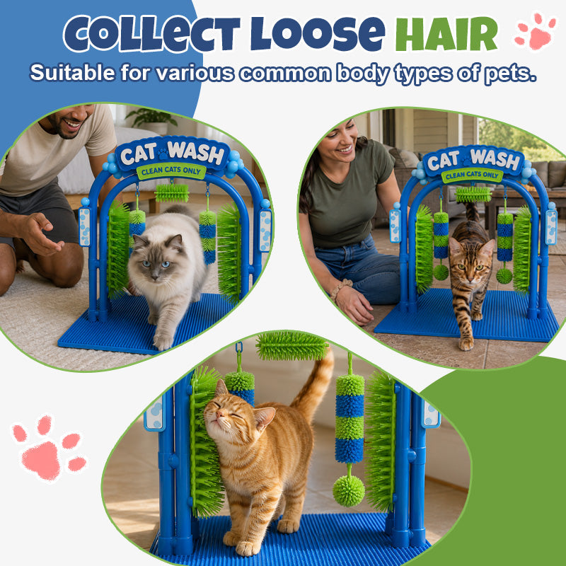 🌐 Online Exclusive 💎Cat Grooming Station – Self-Use Cat Wash & Loose Fur Removal Tool