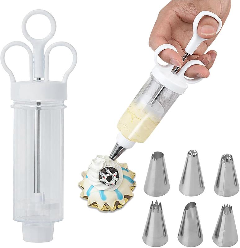 🎁 Perfect Picks - Buy 2 Get 1 Free✨Stainless Steel Cake Decorating Gun – 18-Piece Frosting Piping Kit