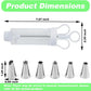🎁 Perfect Picks - Buy 2 Get 1 Free✨Stainless Steel Cake Decorating Gun – 18-Piece Frosting Piping Kit