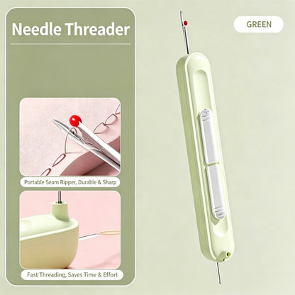 🧵 2-in-1 Needle Threader & Seam Ripper – ✂️ Easy Sewing & Thread Removal Tool