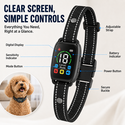 🌐 Online Exclusive 💎Smart Anti-Bark Collar for Dogs – Automatic Bark Control & Training Device