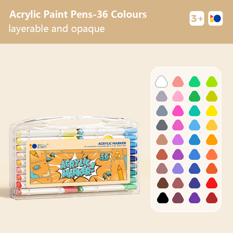 🔥Foam texture painting brush set🎁Acrylic Paint Pens&Water brush pen