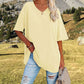 📢📢50% OFF !! ⏰Women's Casual Loose Plus Size V Neck T Shirts Summer Half Sleeve Tees Fit Cotton Tunic Tops