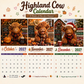 🔥2027 Funny Highland Cow Wall Calendar | A4 Hanging Calendar |