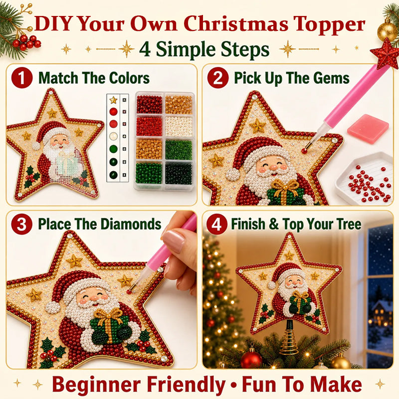 🎄 Holiday Favorites - Buy 2 Get 1 Free🎁DIY Christmas Tree Topper – Festive Holiday Tree Decoration Craft Kit