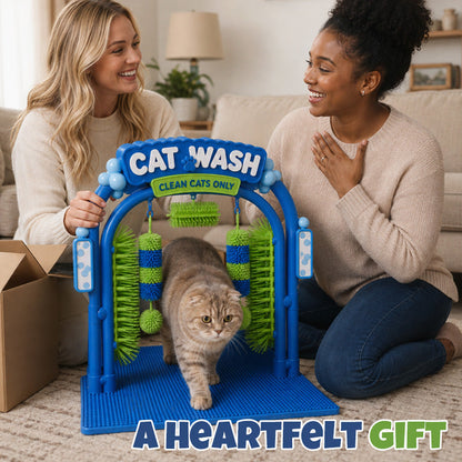 🌐 Online Exclusive 💎Cat Grooming Station – Self-Use Cat Wash & Loose Fur Removal Tool