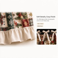 🎄 Hurry — Limited Time 50% OFF 🎅 Christmas Print Oven Door Curtain with Ruffle Lace Trim & Festive Bow – Holiday Kitchen Decoration
