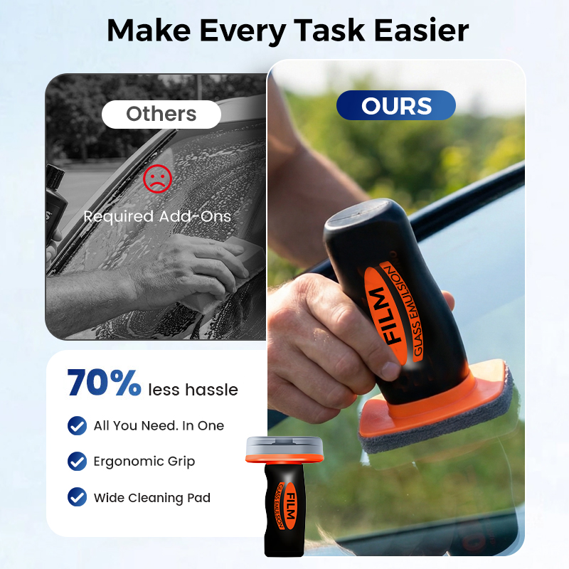 ⏳Limited Time Buy 2 Get 1 Free🔥 Auto Glass Side Window Oil Film Removal Cleaner