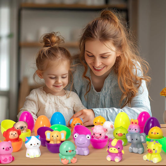 🔥Last Day Special Price ￡9.99!!⚡50K+ SOLD🎁12/24PCS Easter Eggs Prefilled Slow Rising Squishy Toys