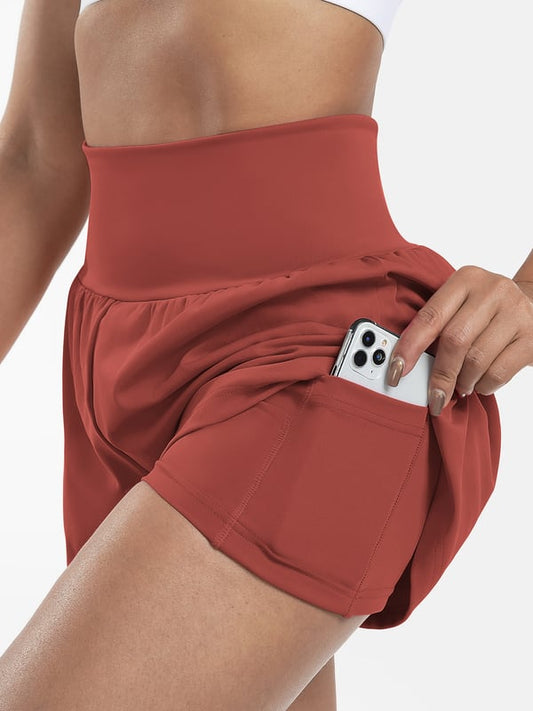 ✨️2025 New Hot Sale🥰High Waisted 2-in-1 Yoga Shorts & Side Pockets