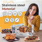🔥Last Day Sale: Only ￡12.99!!⚡50K+ SOLD!🥩Stainless Steel Rotating Grill