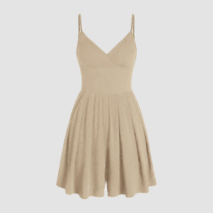 ☀️Summer Essential-Limited Time Low Price💕Women's Casual Adjustable Plain Backless Wrap Cami Romper